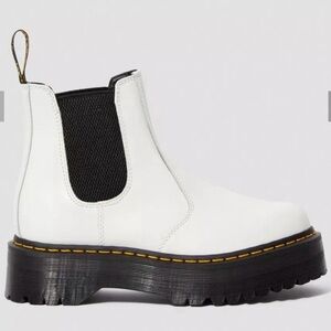Dr. Martens 2976 White Ankle Boots